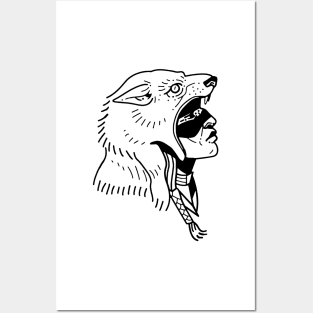 Wolf Man Wild Nature Hunter Posters and Art